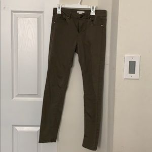 Olive stretchy jeans